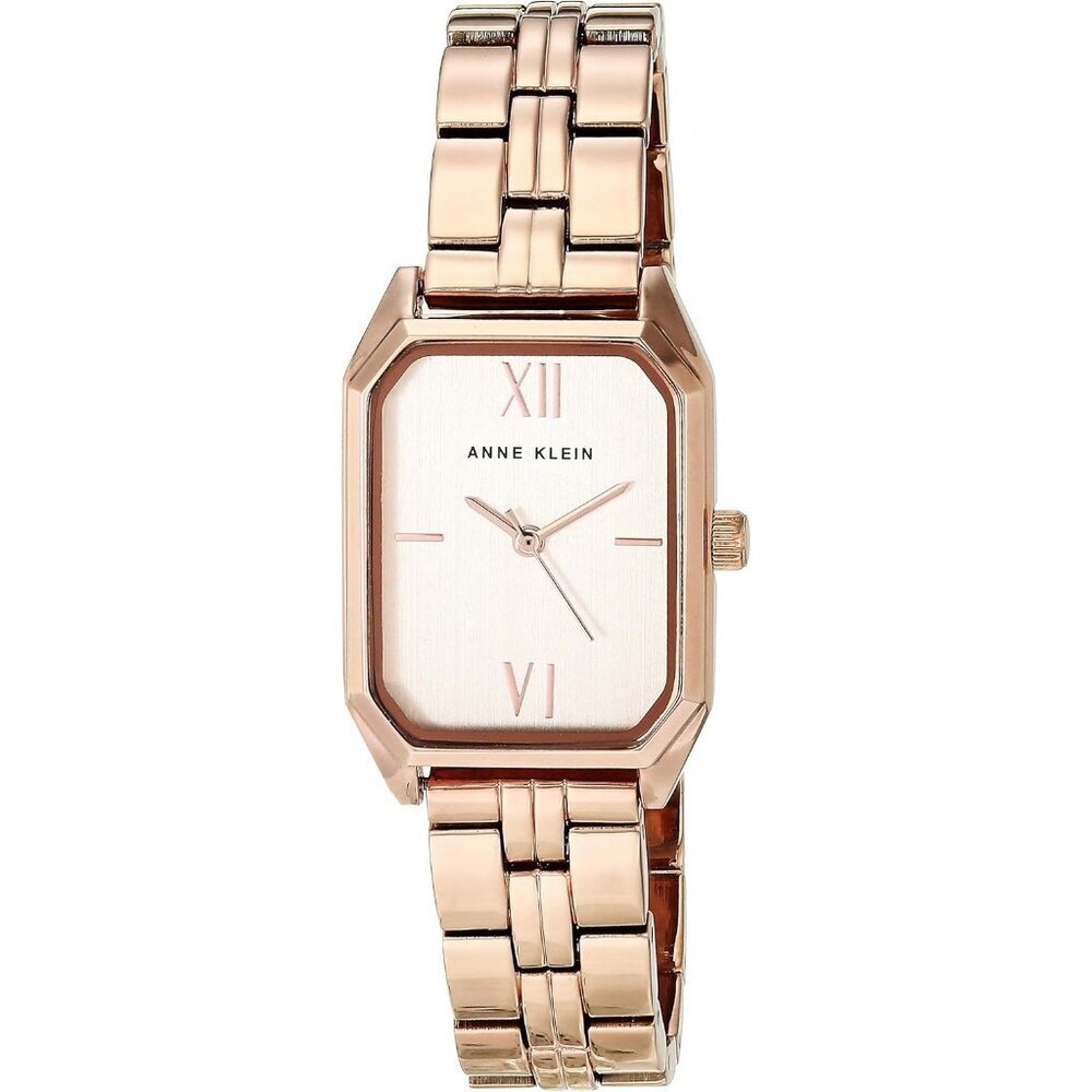 Women's Rose Gold Stainless Steel Water Resistant Bracelet Adjustable Watch